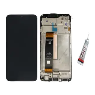 Samsung M33 Uyumlu Orijinal Ekran Dokunmatik Çıtalı (Siyah) B7000 Yapıştırıcı