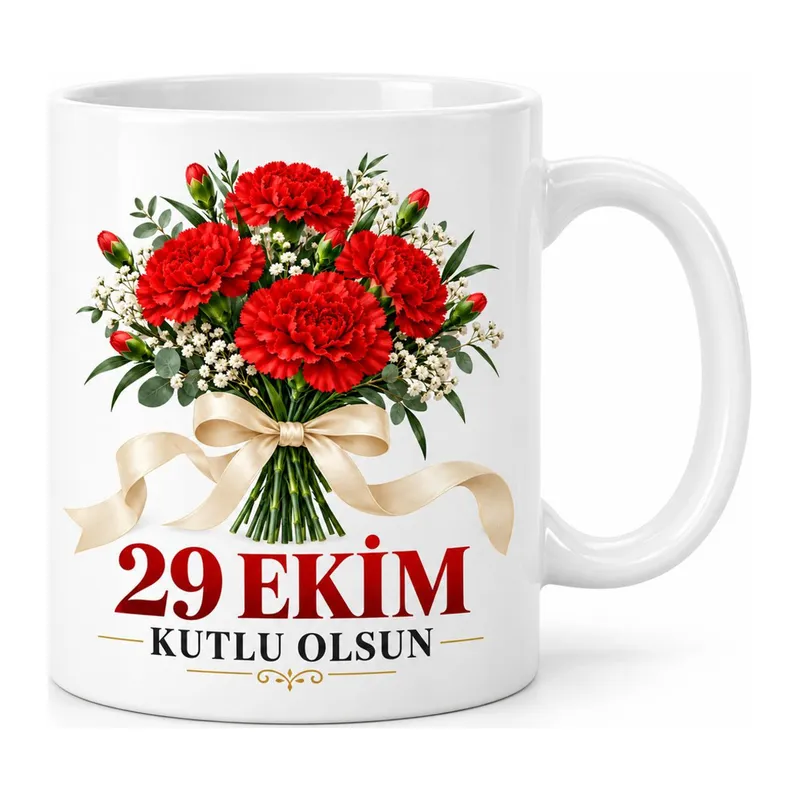 Cumhuriyet Neşesi Tasarımlı Porselen Kupa - MODEL 734
