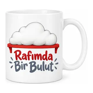 Rafımda Bir Bulut Tasarımlı Porselen Kupa - MODEL 586