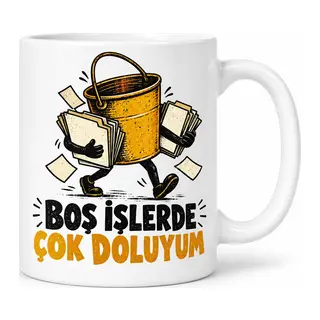 Boş İşler Tasarımlı Porselen Kupa - MODEL 775