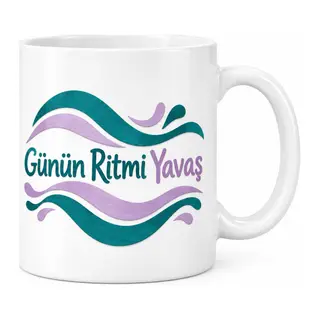 Günün Ritmi Yavaş Tasarımlı Porselen Kupa - MODEL 565