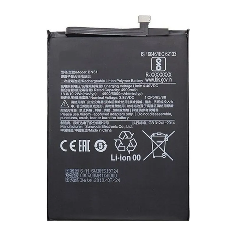 Redmi 8 / Redmi 8A (Bn51) Uyumlu Batarya Pil 5000 mAh