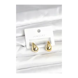 Gold Renk Damla Küpe 17 mm