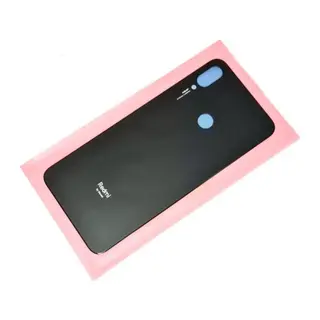Redmi Note 7 Uyumlu Arka Pil Batarya Kapağı (Cam) Siyah