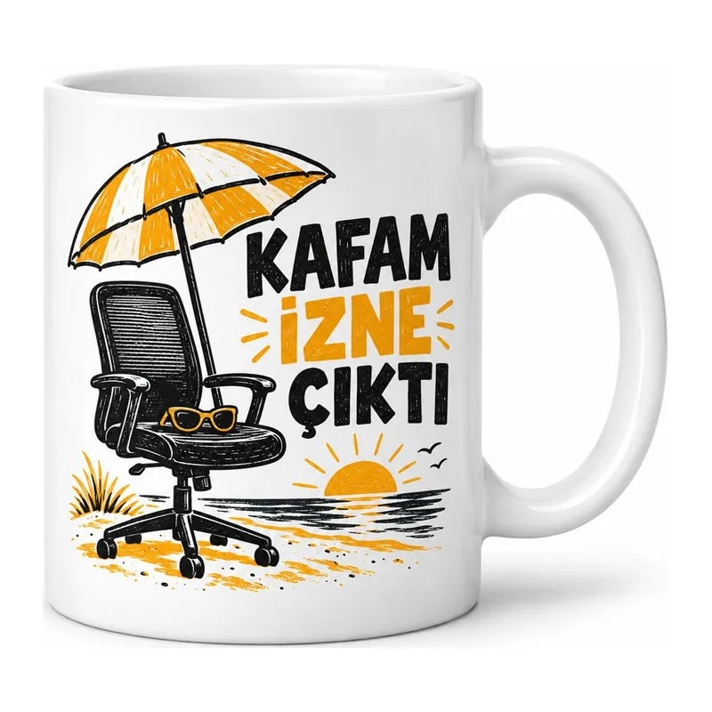 Kafa Tatili Tasarımlı Porselen Kupa - MODEL 718