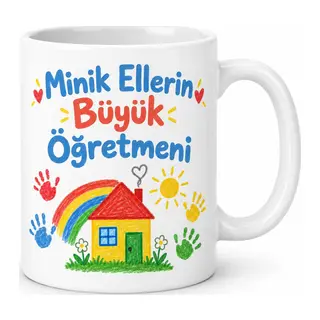 Minik Ellerin Büyük Öğretmeni Tasarımlı Porselen Kupa - MODEL 373