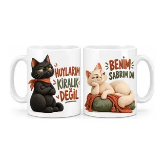 Tatlı Tahammül 2'li Porselen Kupa Seti - MODEL 994