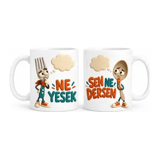 Yemek Kararı 2'li Porselen Kupa Seti - MODEL 842