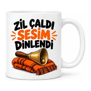 Öğretmen Zili Tasarımlı Porselen Kupa - MODEL 830