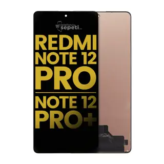 Redmi Note 12 Pro Uyumlu Ekran Dokunmatik Siyah Çıtalı