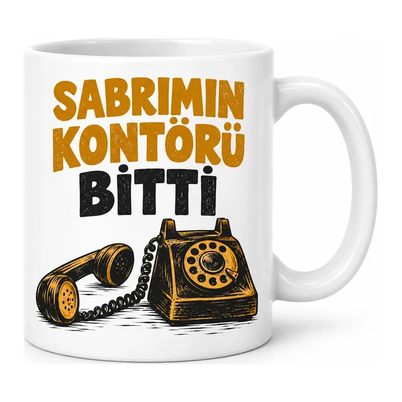Sabır Kontörü Tasarımlı Porselen Kupa - MODEL 761