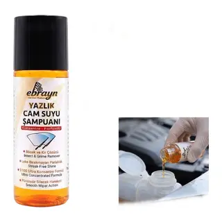 Konsantre Araç Oto Cam Suyu Şampuanı Leke Bırakmayan Etkili Formül 40ml