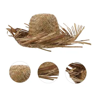 Tropikal Parti Naturel Hasır Hawaii Şapkası 13x36 cm
