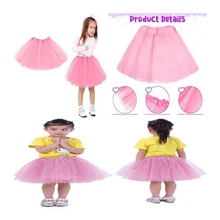 Pembe Renk Tütü Etek Bale Eteği Gösteri Eteği Çocuk Bebek Boy