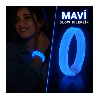 Mavi Kalın Glow Bileklik? Kırılarak Yanan Parti ve Festival Bilekliği