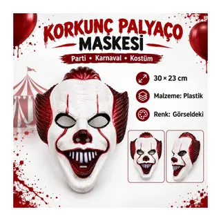 Plastik Joker Maskesi Killer Palyaço Maskesi