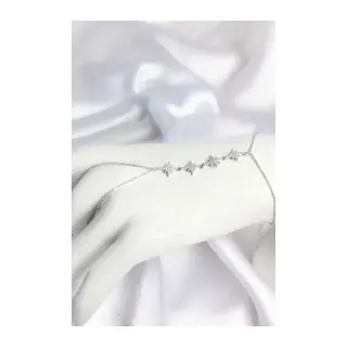 Gümüş Renk Zirkon Taşlı Sıralı Kutup Yıldızı Model Şahmeran