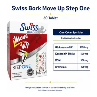 Swiss Bork Move Up Step One Glukozamin Kompleksi 60 Tablet