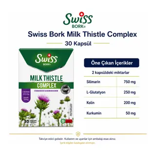 Swiss Bork Milk Thistle Complex 30 Kapsül