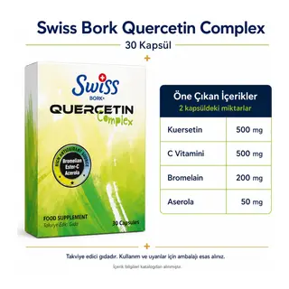 Swiss Bork Quercetin Complex Kuersetin 30 Kapsül