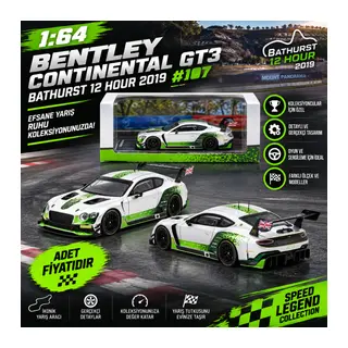 1/64 Bentley Continental GT3 Bathurst 12 Hour 2019 #107 (adet fiyatıdır)