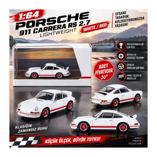 1/64 911 Carrera RS 2.7 Lightweight White/Red (adet fiyatıdır)