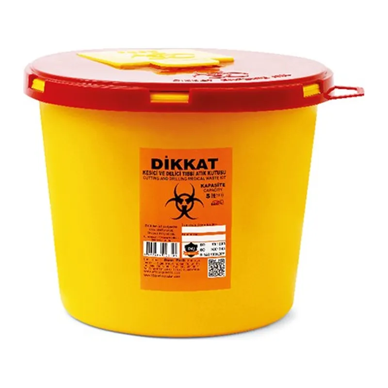 Enfekte Tıbbi Atık Kovası - 5 lt
