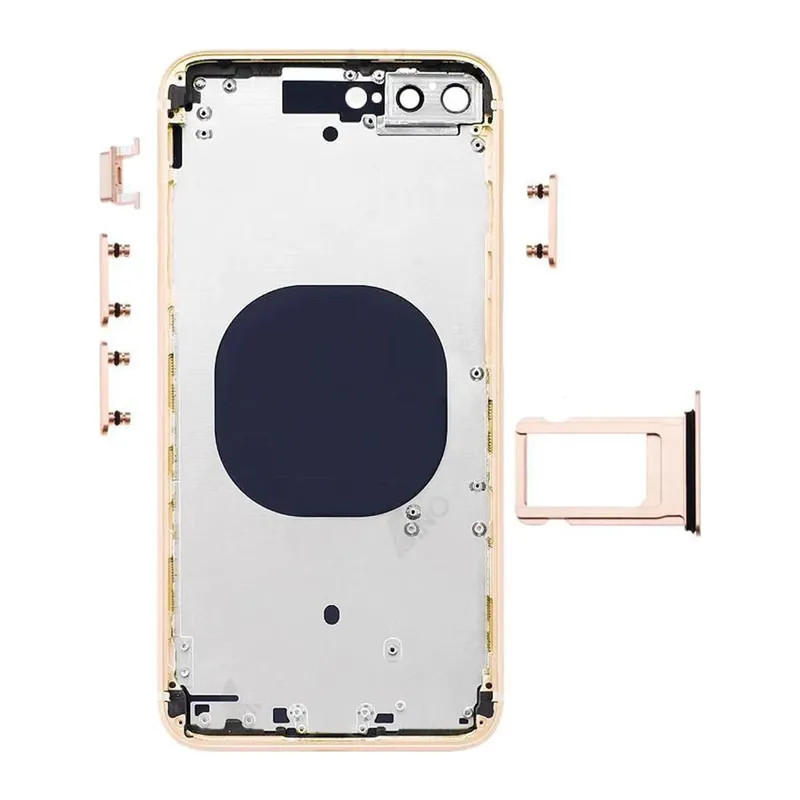 iPhone 8 Plus Uyumlu Boş Kasa Arka Kapak GOLD