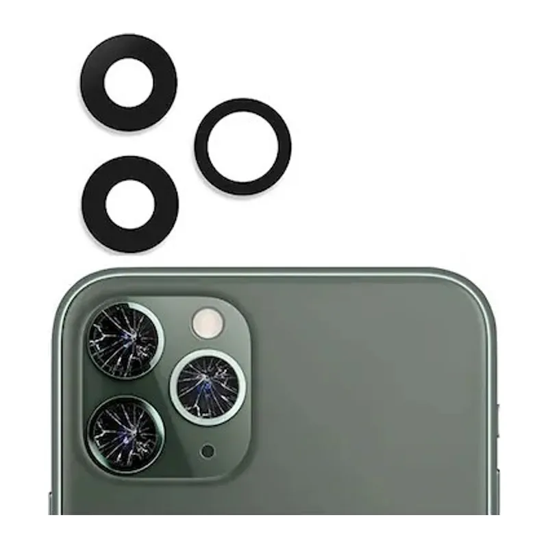 iPhone 11 Pro Max Uyumlu Arka Kamera Camı Lensi Seti