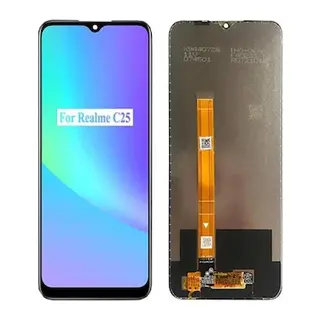 Realme C25 Uyumlu Dokunmatik Ekran (Siyah)