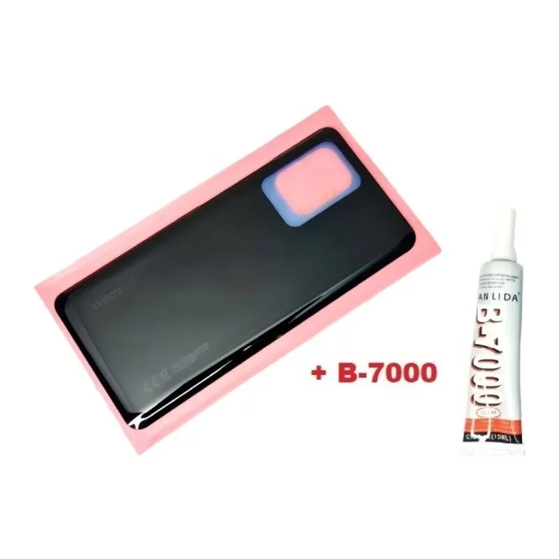 Mi 11T Uyumlu - Mi 11T Pro Arka Pil Kapağı Siyah (B7000 1