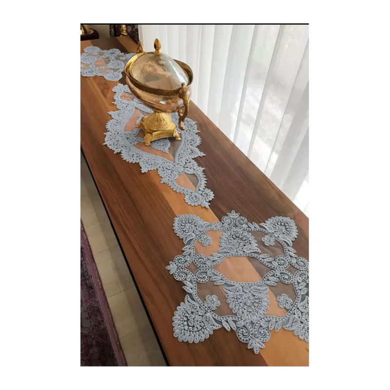 Salon Takımı 3 Parça Yemek Masası Örtüsü Sehpa Örtüsü