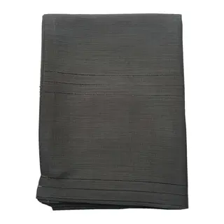 Keten Kumaş Çizgi Masa Örtüsü 160*220 Cm Siyah