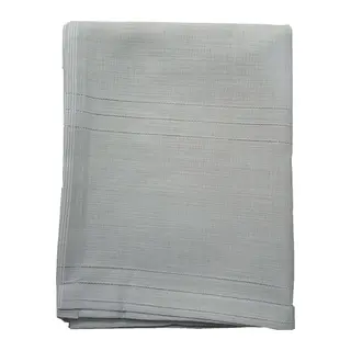 Keten Kumaş Çizgili Masa Örtüsü 160*220 Cm Gri