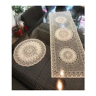 Fransız Dantelli Runner ve Supla Takımı (1 Runner, 6 Supla)