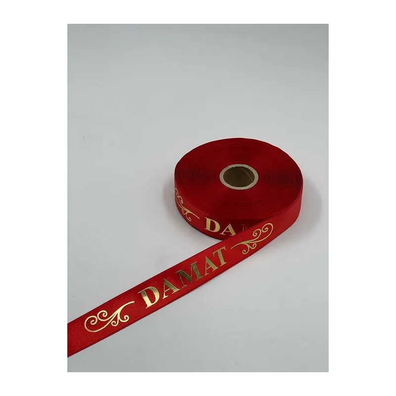 Damat Baskılı Kol Kurdelesi - Kırmızı - 1 Adet 50cm