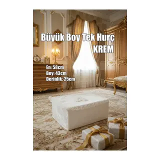Çeyizlik Büyük Tek Hurç Çiçekli, Kadife Tek Hurç Çeyizlik Dantelli Hurç, Büyük Boy Hurç
