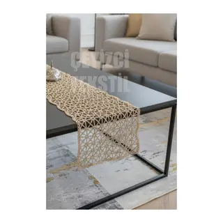 Fransız Dantel Detaylı Tek Runner, Masa Üzerine Runner, Masa Örtüsü Runneri