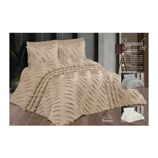 Çift Kişilik Yatak Örtüsü Gri 6 Parça Yatak Örtüsü Bedspread