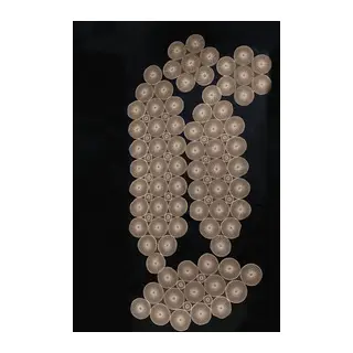 5 Parça Salon Takımı Krem Renk Fransız Dantelli Salon Takımı
