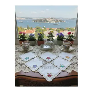 Sunumluk Peçete, Kokteyl Peçetesi, Kahve Yanı Sunumluk, Bardak Altlığı 6 Adet Sunum Peçetesi