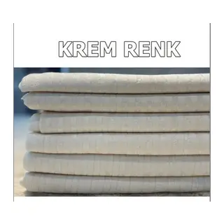 Kadife Çekyat Koltuk Örtüsü Kadife Kaymaz Bambu Çizgili Koltuk Örtüsü 170×210 - KREM RENK