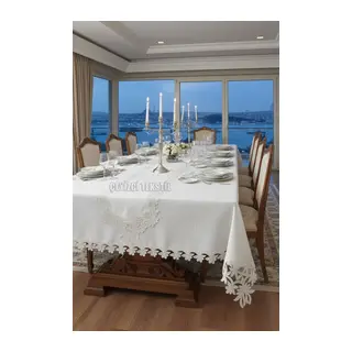 12 Kişilik Masa Örtüsü Takımı, Masa Seti 12 Kişilik 26 Parça 160x220cm