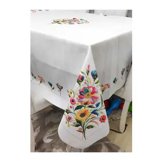 Masa Örtüsü, Dijital Baskılı Çiçek Tek Masa Örtüsü, Desenli Leke Tutmaz 160x220cm Masa Örtüsü