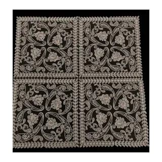 Fransız Dantel Tek Fiskos 100x100cm, Sehpa Örtüsü Fiskos