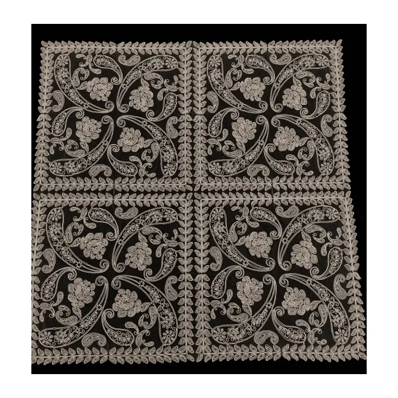 Fransız Dantel Tek Fiskos 100x100cm, Sehpa Örtüsü Fiskos