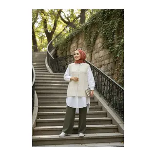Çeyizlik Simli Robalı Yelek Düğmeli, Uçan Yelek Modeli Çeyizlik Yelek