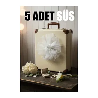 Bohça Süsü, Gelin Damat Çeyiz Düğün Nikah Nişan Konvoy Arabası Sünnet Kına Süsü 5 Adet