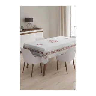 Masa Örtüsü, Dijital Baskılı Kanaviçe Tek Masa Örtüsü, Desenli Leke Tutmaz 160x220cm Masa Örtüsü
