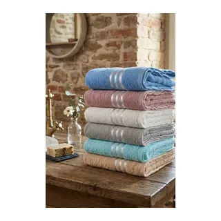 12 ADET Karışık Kadife El Havlusu - 45 x 85 Cm Spa Ve Otel Havlusu